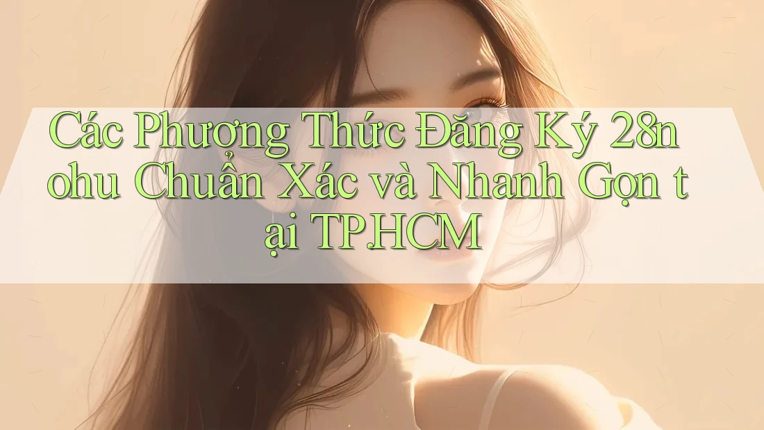 Các Phương Thức Đăng Ký 28nohu Chuẩn Xác và Nhanh Gọn tại TP. HCM Các Phương Thức Đăng Ký 28nohu Chuẩn Xác và Nhanh Gọn tại TP. HCM