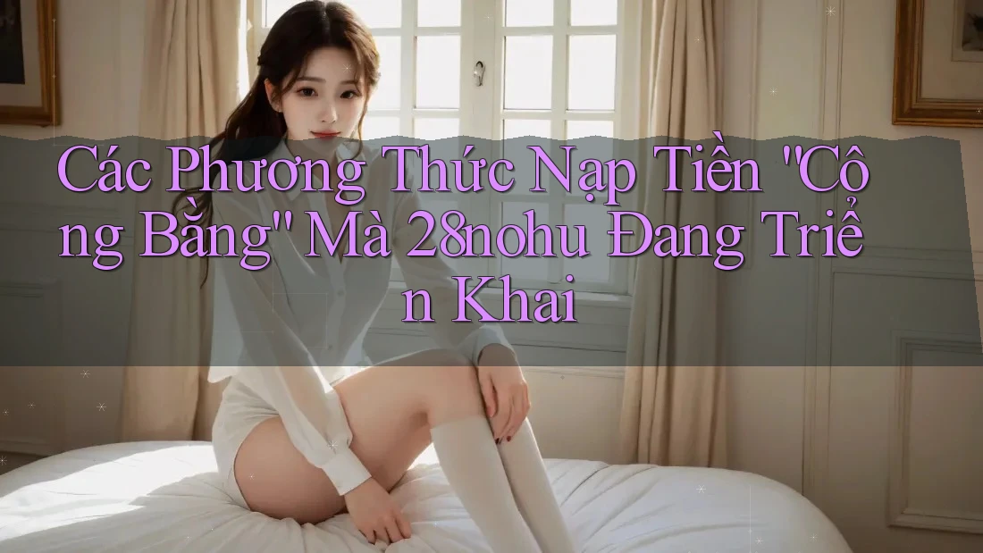 Các Phương Thức Nạp Tiền “Công Bằng” Mà 28nohu Đang Triển Khai Các Phương Thức Nạp Tiền “Công Bằng” Mà 28nohu Đang Triển Khai