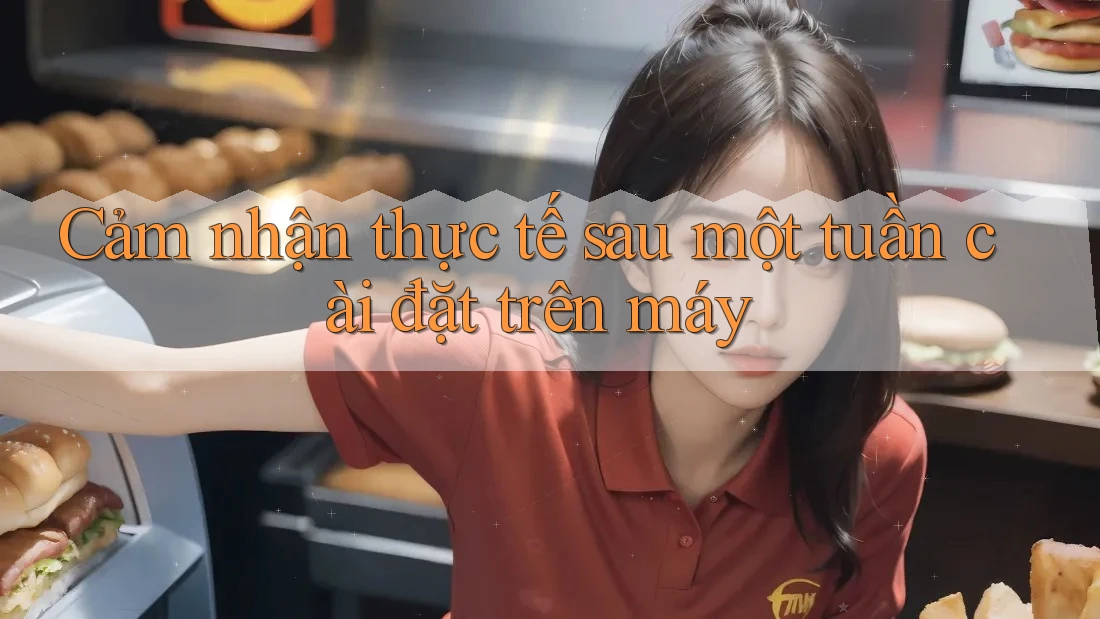 Cảm nhận thực tế sau một tuần cài đặt trên máy Cảm nhận thực tế sau một tuần cài đặt trên máy