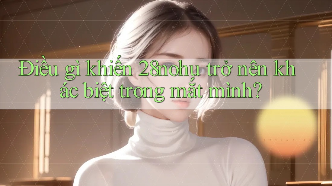 Điều gì khiến 28nohu trở nên khác biệt trong mắt mình? Điều gì khiến 28nohu trở nên khác biệt trong mắt mình?