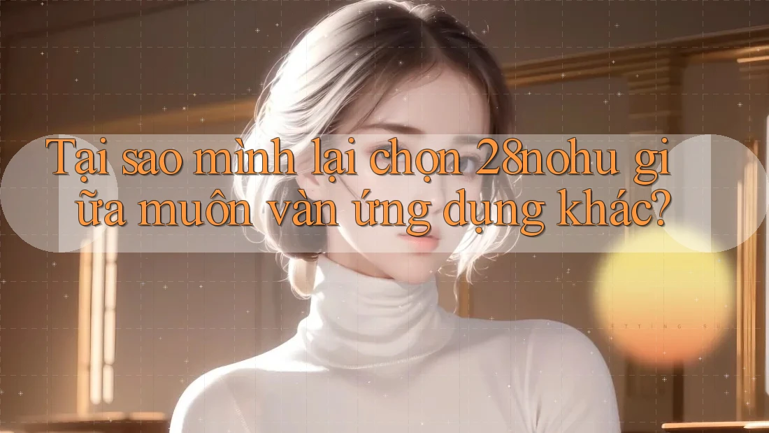 Tại sao mình lại chọn 28nohu giữa muôn vàn ứng dụng khác? Tại sao mình lại chọn 28nohu giữa muôn vàn ứng dụng khác?